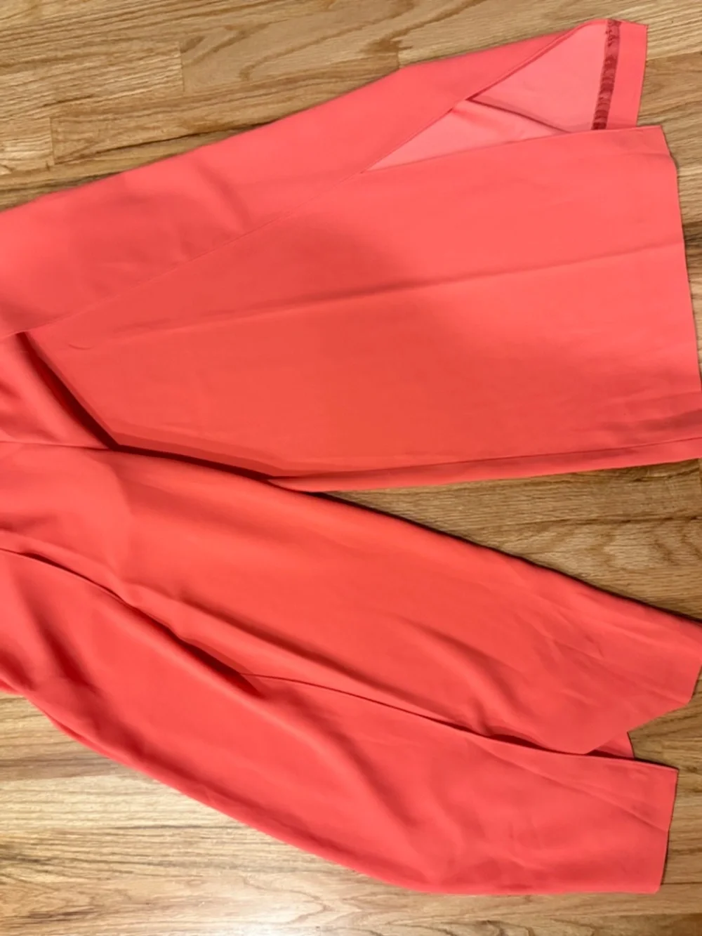 Trina Turk Esplande Wide Leg Cropped Crepe Pant Coral Size 12 NWT